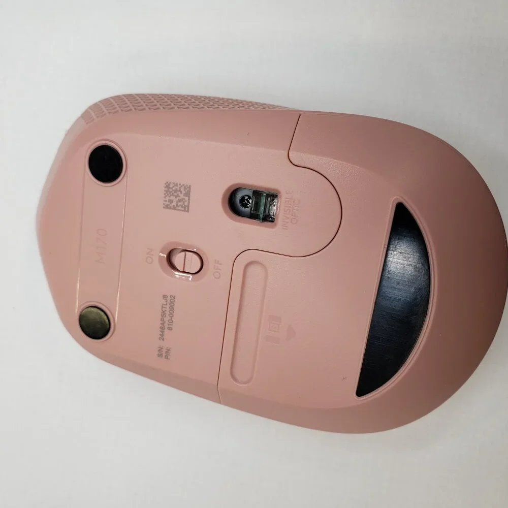Logitech M170 Wireless Mouse - Rose Pink. 33ft range USB Dongle
